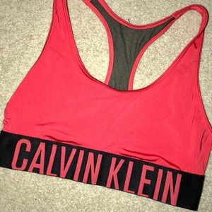 CALVIN KLEIN PINK & BLACK SPORTS BRA/BRALET SIZE M